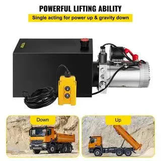 12 qt. 12-Volt 3200 PSI Hydraulic Power Pump Electric Dump Trailer Pump with Steel Reservoir for Car Lift 12LDZYCZYYBTX0001V0 - image 3