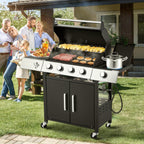 Upgraded 4 Burner BBQ Propane Gas Grill with Cast Iron Grates & Side Stove, 44,000 BTU Stainless Steel Burner Barbecue Grill for Patio, Camping, Outdoor Cooking. - image 51