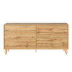 Large Floral Carved Storage Cabinet - Sideboard Buffet - image 8