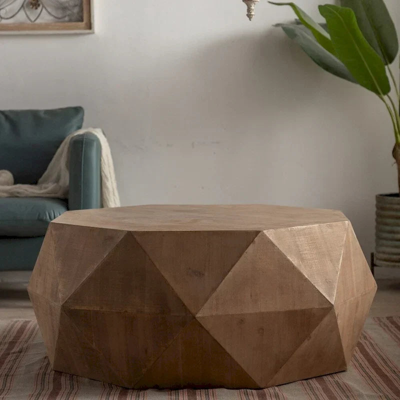 38-Inch Three-Dimensional Embossed Retro American Coffee Table - image 7
