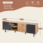 Mid-Century Modern TV Stand with 3 Cabinets - Media Console for TVs up to 70 inches, Stylish Entertainment Center with Storage for Living Room - image 10