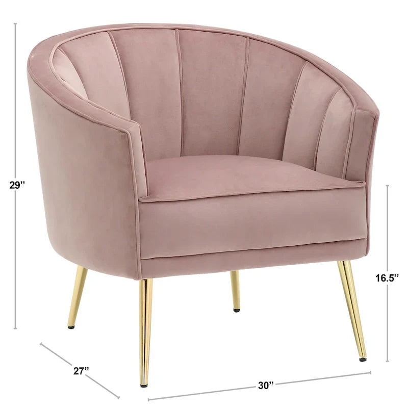 Randolf Velvet Accent Chair in Silver Orchid - image 13