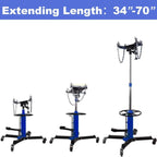 1660 Pounds Hydraulic Car Transmission Jack Vertical Lift with 360° Swivel Wheel Pedal ,Blue,33"-70"(0.75Ton) - image 11