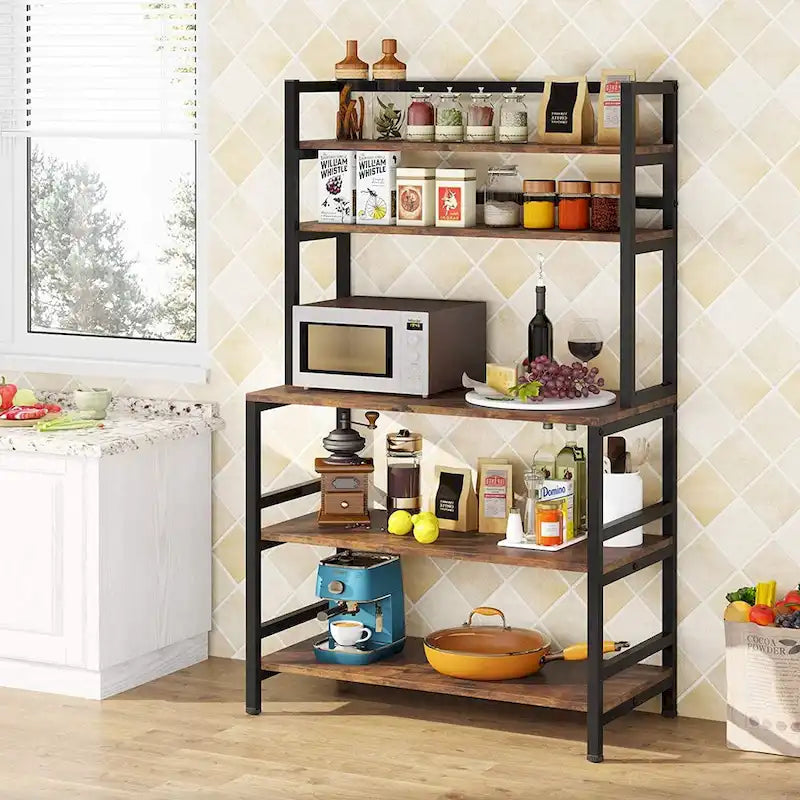 5-Tier Kitchen Baker's Rack with Storage - Microwave Oven Cart - image 1