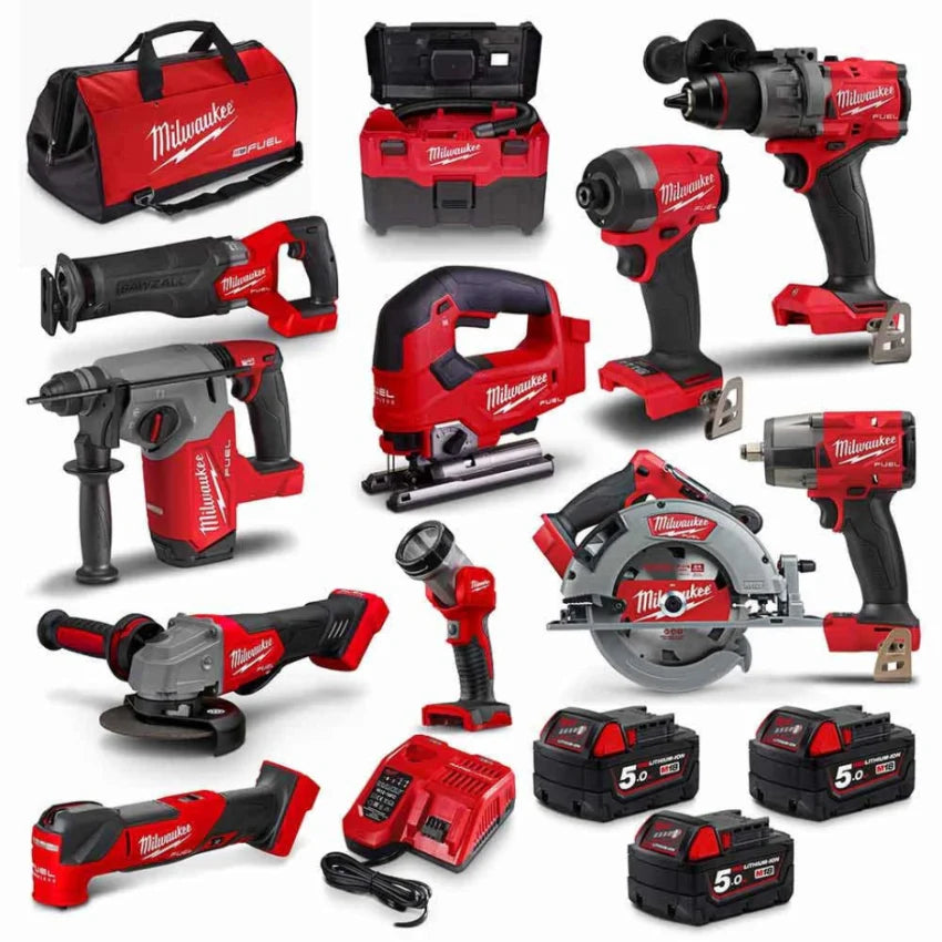 MILWAUKEE 18V FUEL™ 11 Piece 3 x 5.0Ah Combo Kit M18FPP11A3503B - image 2