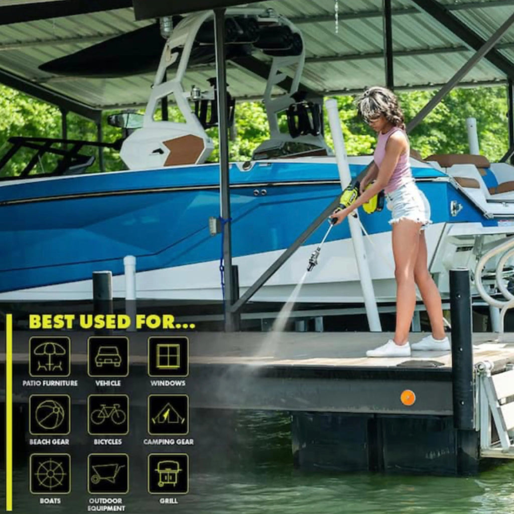 Ryobi ONE+ HP 600 PSI at 0.7 GPM 18V Cordless Electric Cold water Power Cleaner, 20 ft. Siphon Hose - image 10