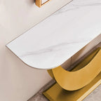 Contemporary Console Table with Elegant Design, Metal Frame, and Adjustable Foot Pads for Entryway - image 11