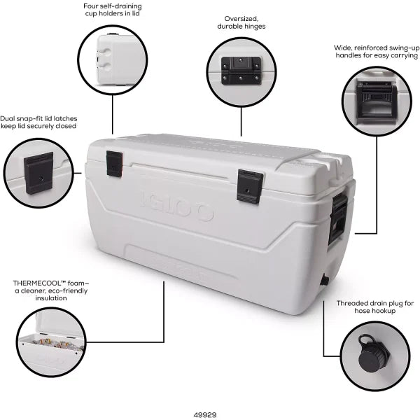 Igloo MaxCold 152-qt. Cooler   White 01 - image 2
