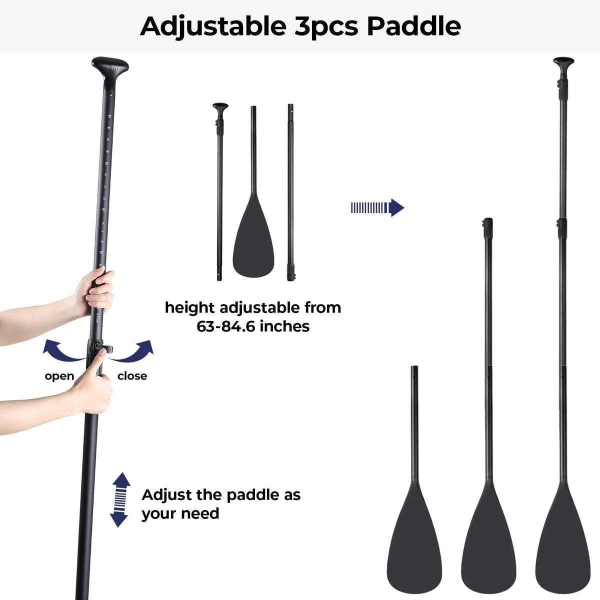 streakboard 11FT Inflatable Stand Up Paddle Board SUP Surfing Boards No Slip Deck, 6'' Thick with Backpack - image 3