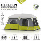 Core 9-Person Instant Cabin Tent, 14'x9', Green - image 4