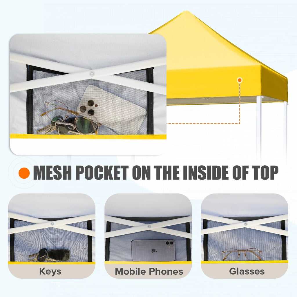 EAGLE PEAK 5x5 Pop up Canopy Tent Instant Outdoor Canopy Easy Set - up Straight Leg Folding Shelter（blue） - image 34