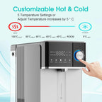 IKT Countertop Hot and Cold Reverse Osmosis Water Dispenser Cooler, Fast Heating, Adjustable Temperature, Dispensing Volume Options - image 2