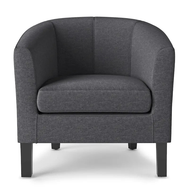 Modern Tub Accent Chair with Upholstered Seat and Wooden Legs - image 23