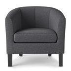 Modern Tub Accent Chair with Upholstered Seat and Wooden Legs - image 23