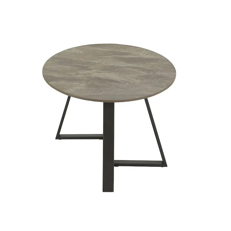 iNSPIRE Q Modern Jurmala Glossy Sintered Stone Tables with Grey Metal Base - image 11