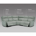 104" 3-Color Genuine Leather Power Reclining Sectional Sofa with Zero Gravity Feature, USB & USB-C Ports, and 2 Stationary Armless Chairs - image 11