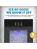 Nugget Countertop Ice Maker with Self-Cleaning Function, Refillable Water Tank, Perfect for Kitchens, Offices, Home Coffee Bars, and More - image 5