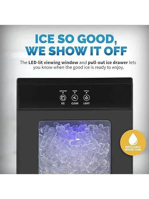 Nugget Countertop Ice Maker with Self-Cleaning Function, Refillable Water Tank, Perfect for Kitchens, Offices, Home Coffee Bars, and More - image 5