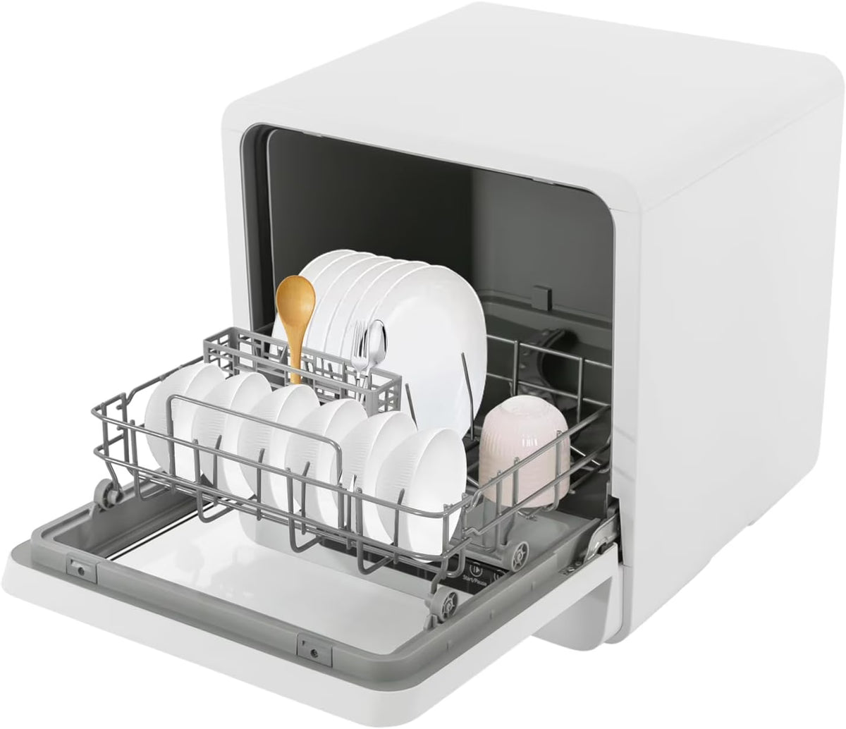 Countertop Dishwasher Compact Dishwasher, Mini Dishwasher with 4.8L Built-in Water Tank 110V Portable Dishwasher 5 Washing Programs 360- Dual Spray - image 1