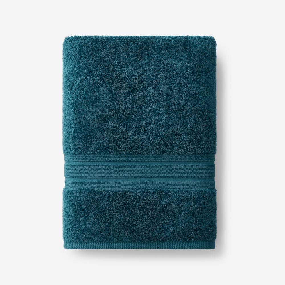 The Company Store Company Cotton Deep Teal Solid Turkish Cotton Bath Towel - image 1