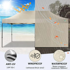 COBIZI 10x20 Heavy Duty Pop up Canopy Tent with 6 sidewalls Easy Up Commercial Outdoor Canopy Wedding Party Tents for Parties All Season Wind & Waterproof Gazebo with Roller Bag,Black(Frame Thickened) - image 228