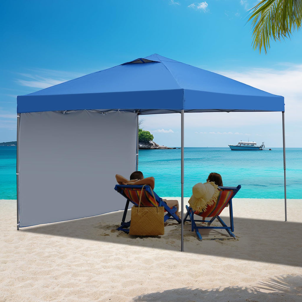 GDY 10x10 Pop Up Canopy Tent, Outdoor Canopy Tent, Patio Tent,Commercial Instant Gazebos,4 Sidewalls, Portable Shelter Canopies, with 4 sandbags, Blue. - image 4