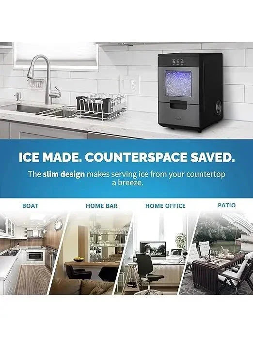 Nugget Countertop Ice Maker with Self-Cleaning Function, Refillable Water Tank, Perfect for Kitchens, Offices, Home Coffee Bars, and More - image 4