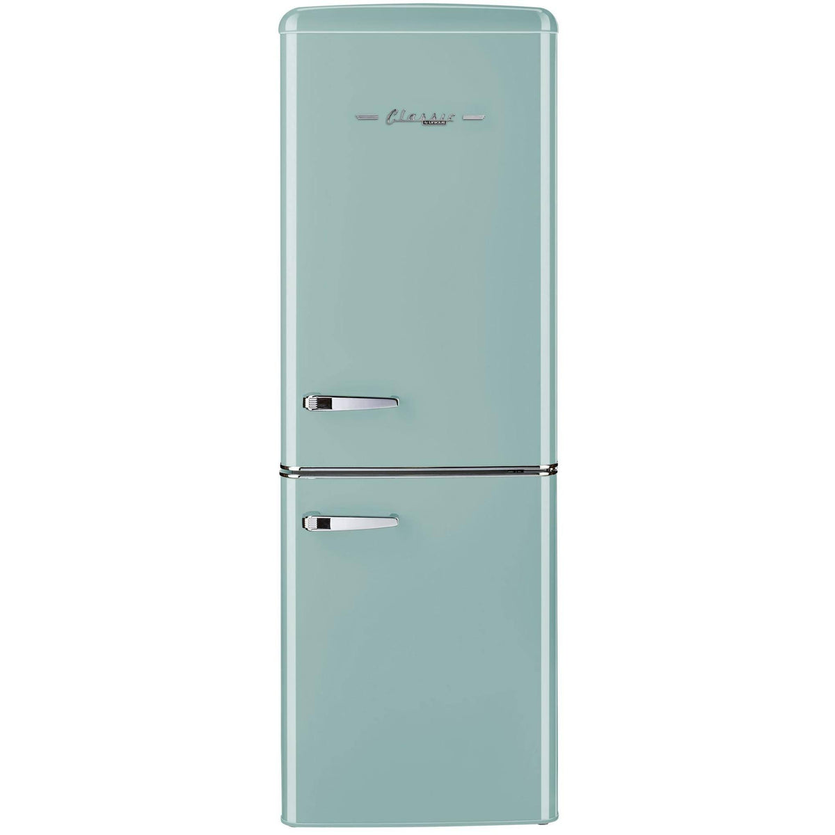 Unique Classic Retro 21.6 in. 7 Cu. ft. Retro Bottom Freezer Refrigerator in Ocean Mist Turquoise, Energy Star - image 1