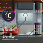 Countertop Nugget Ice Maker with Side Tank / Ice Machine with WiFi Connectivity / Smart Home Kitchen Essentials / Stainless Steel - image 48