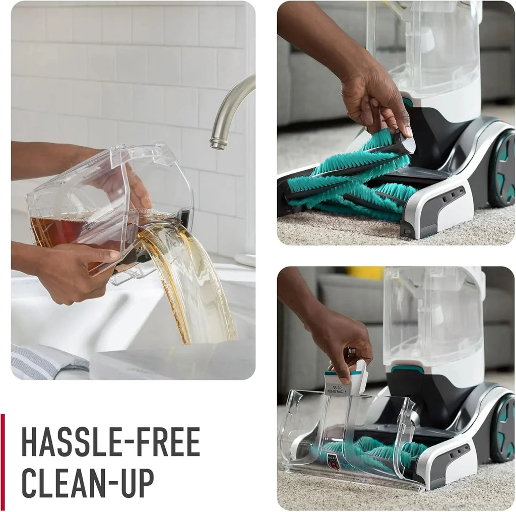 Hoover SmartWash+ Automatic Carpet Cleaner for Carpets and Upholstery, Deep Cleaning Carpet Shampoo, Carpet Deodorizer and Pet Stain Remover FH52000, Turquoise - image 3