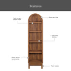 Better Homes & Gardens Juliet Narrow Arch Bookcase, Deep Green and Light Honey - image 15
