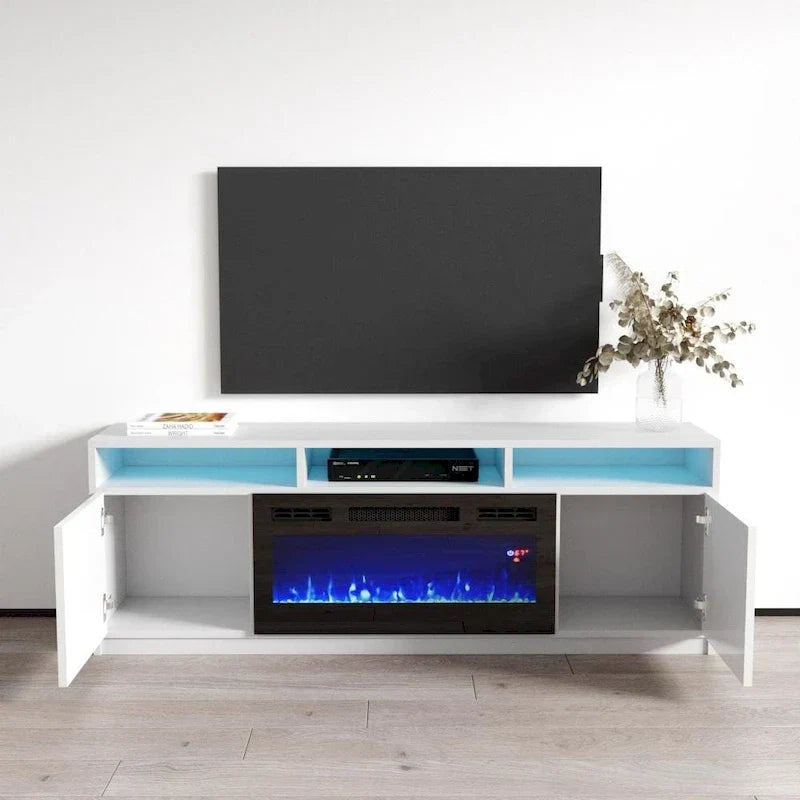 Modern 63-Inch TV Stand with Reno 05 Electric Fireplace - image 13