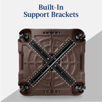 Best Choice Products Heavy-Duty Outdoor Cantilever Base Stand w/ Wheels, Locks, Fillable 330lb Capacity - Black - image 30