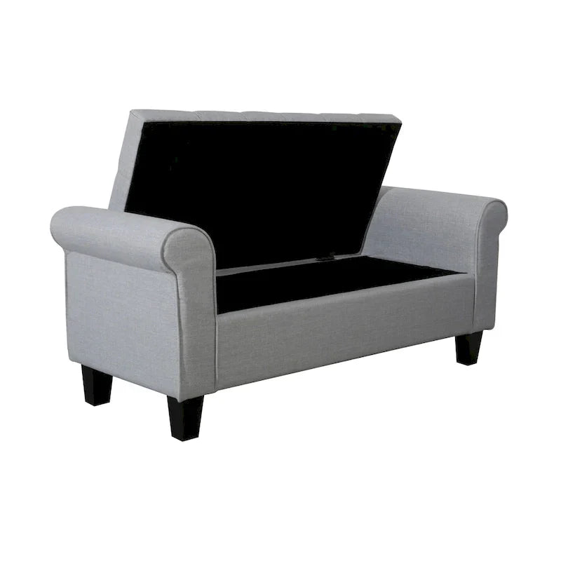 Porthos Home Theon Fabric Button-Tufted Flip-Top Storage Bench - image 8