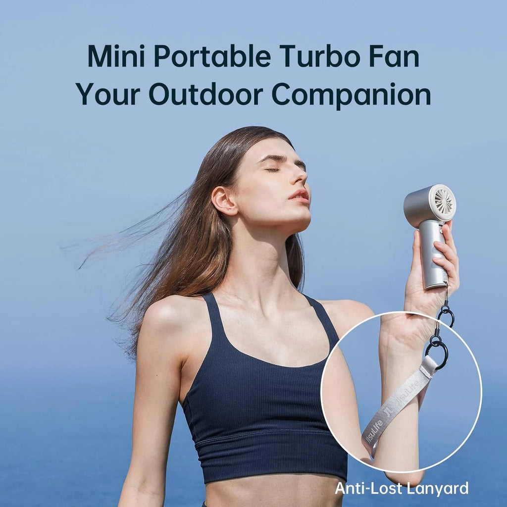Portable Handheld Fan,Speed(1-100) Adjustable Turbo Mini Fan,5000mAh Battery Rechargeable Personal Fan with Metal Body,Digital Display,Gifts for Women Men Travel/Camping/Outdoor-Grey - image 39