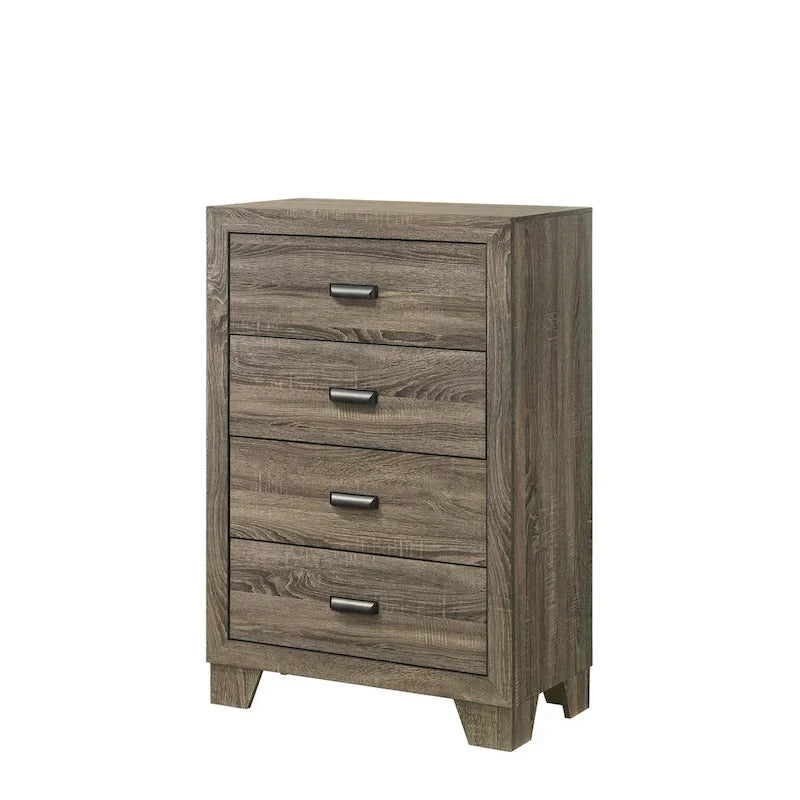 Linette 6-Piece Grey Contemporary Solid Wood and Veneer Upholstered Bedroom Set - image 5
