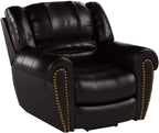 CANMOV Leather Recliner Chair, Classic and Traditional Manual Recliner Chair with Comfortable Arms and Back Single Sofa for Living Room, Nut Brown - image 27