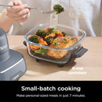 Ninja Crispi 4-in-1 Portable Glass Air Fryer Cooking System, 1500W, 4QT & 6-Cup TempWare Glass Containers with Storage Lids, Microwave, Freezer & Dishwasher Safe - image 79