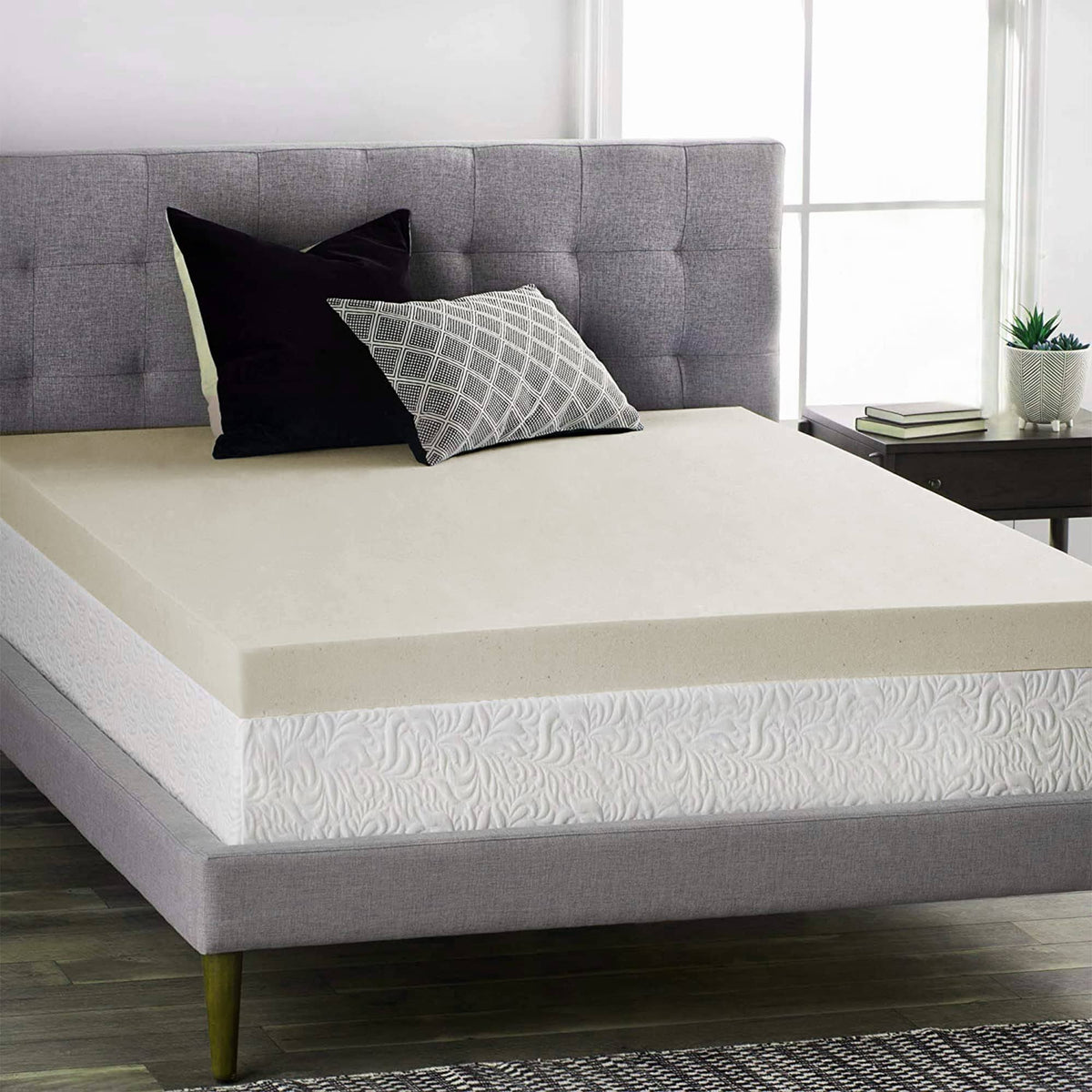 Sprign Sleep 1-Inch High Density Foam Topper, Queen, Adds Comfort. - image 1
