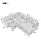 Roomfitters U-Shaped Sectional Sofa with Pull-Out Bed, Storage Chaise Lounge, and Integrated Charging Ports for Living Room - image 5