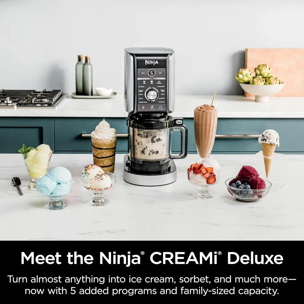 Ninja NC301 CREAMi Ice Cream Maker, for Gelato, Mix-ins, Milkshakes, Sorbet, Smoothie Bowls & More, 7 One-Touch Programs, with (2) Pint Containers & Lids, Compact Size, Perfect for Kids, Silver - image 31