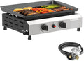 2/3/4 Burner Gas Griddle-Outdoor Propane Griddle-BTU Propane Fuelled. Portable Flat Top Gas Grill Camping Griddle Station with Side Shelves for Kitchen - image 1