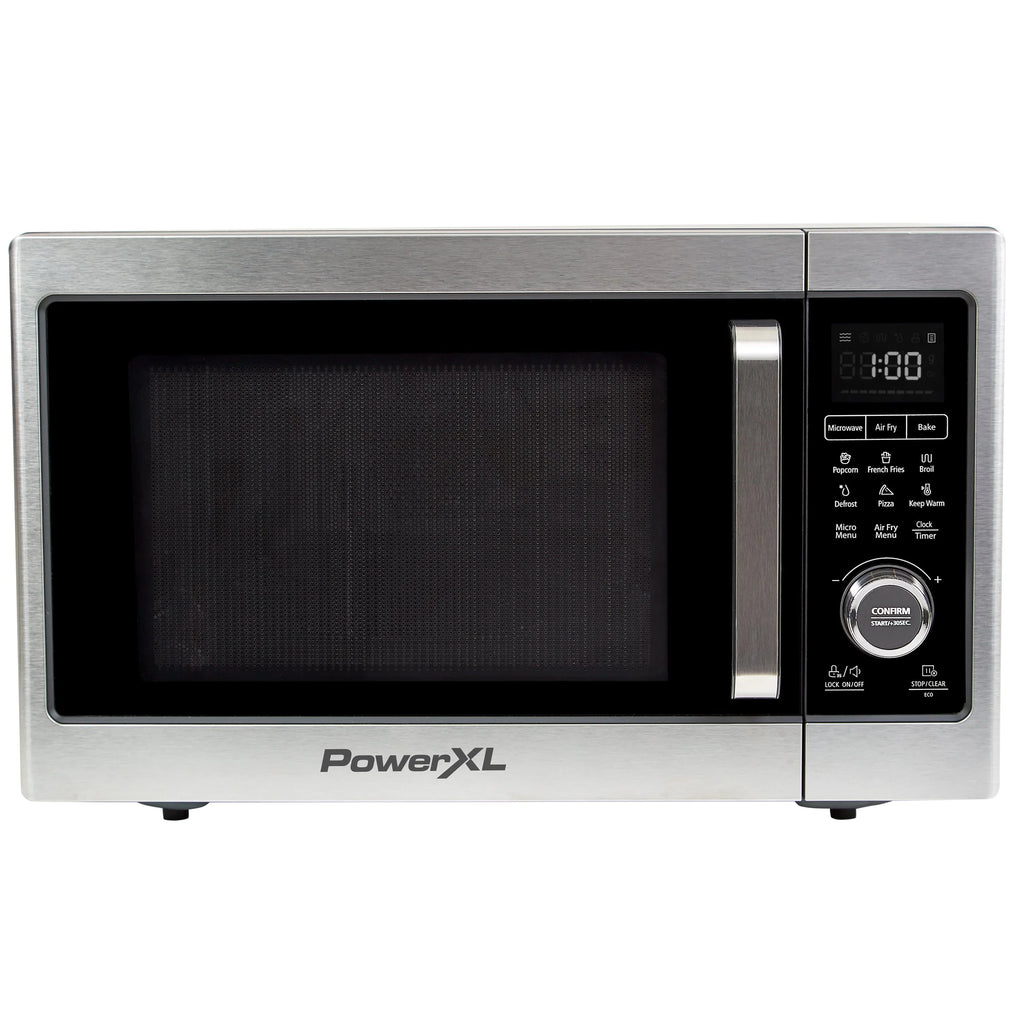 PowerXL Microwave Air Fryer Plus, Stainless Steel / Black, 1cu. ft. - image 1