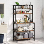 5-Tier Kitchen Baker's Rack with Storage - Microwave Oven Cart - image 5