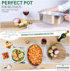 Cast Aluminum Dutch Oven - 8 Quart - Oval Dutch Oven Pot with Lid for Families and Parties - Lightweight Cajun Cookware with Ideal Heat Distribution - Oval Roaster Pan with Lid (13 Inch) - image 9