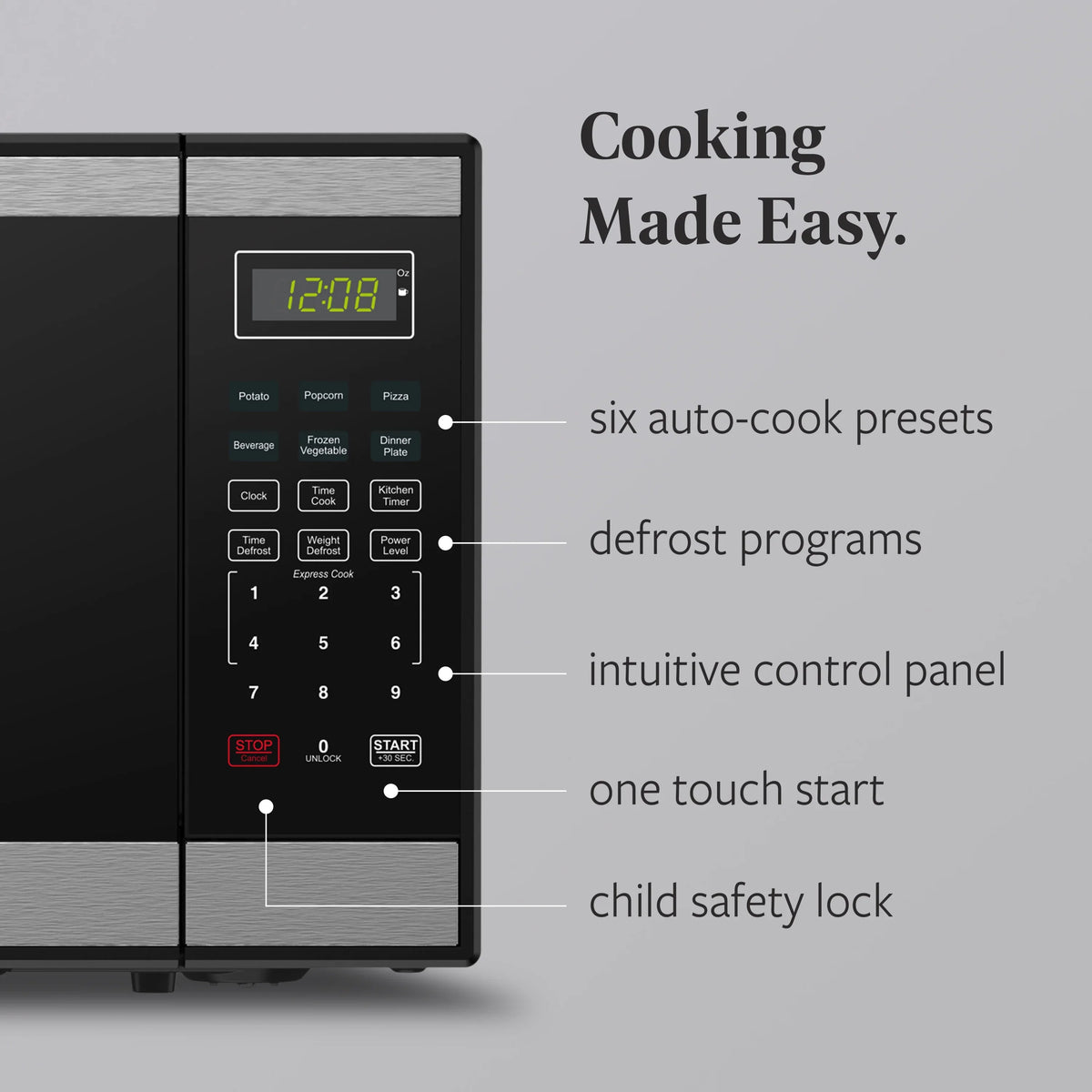 Farberware FMGZ09BKA 0.9 Cu. Ft. Microwave Oven, 900W, Digital Control, LED Display, 6 Cooking Presets, Black - image 41