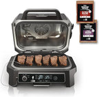 7-in-1 Grill & Smoker with Thermometer, Air Fryer, BBQ, Bake, Roast, Broil - Portable Electric Outdoor Grill, Grey - image 2