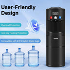 ICEPURE Water Dispenser with Ice Maker, 3-in-1 Hot and Cold Water Cooler with Built-in Bullet Ice Maker Machine, 26.5lbs/24H, Top Loading for 3-5 Gallon Bottle, Child Safety Lock, Black - image 5