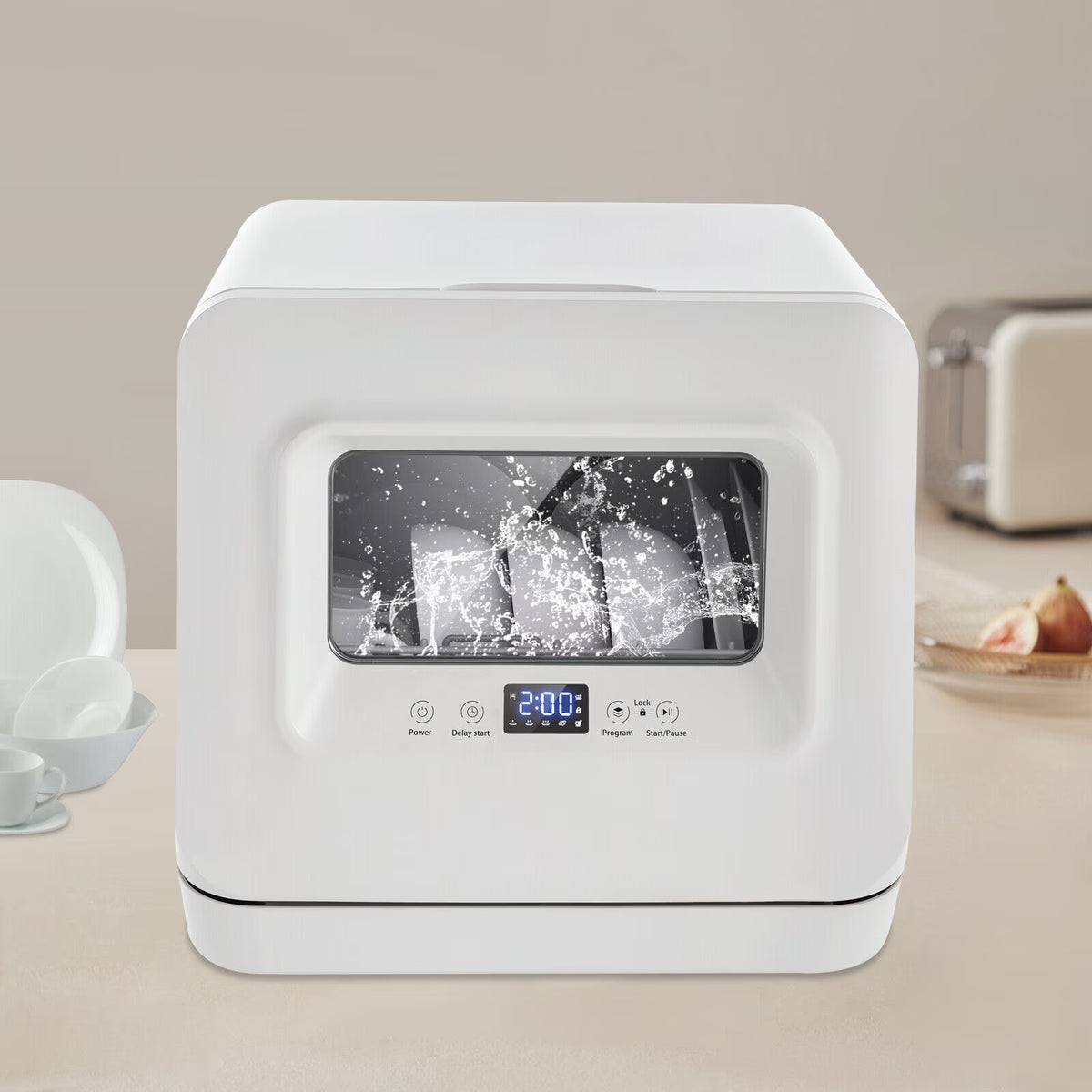 Counter Top Dishwashe, Portable Countertop Dishwashers, Mini Dishwasher 3-in-1 Cups Dishwasher - image 1