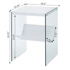 SoHo Glass End Table with Shelf by Convenience Concepts - image 19